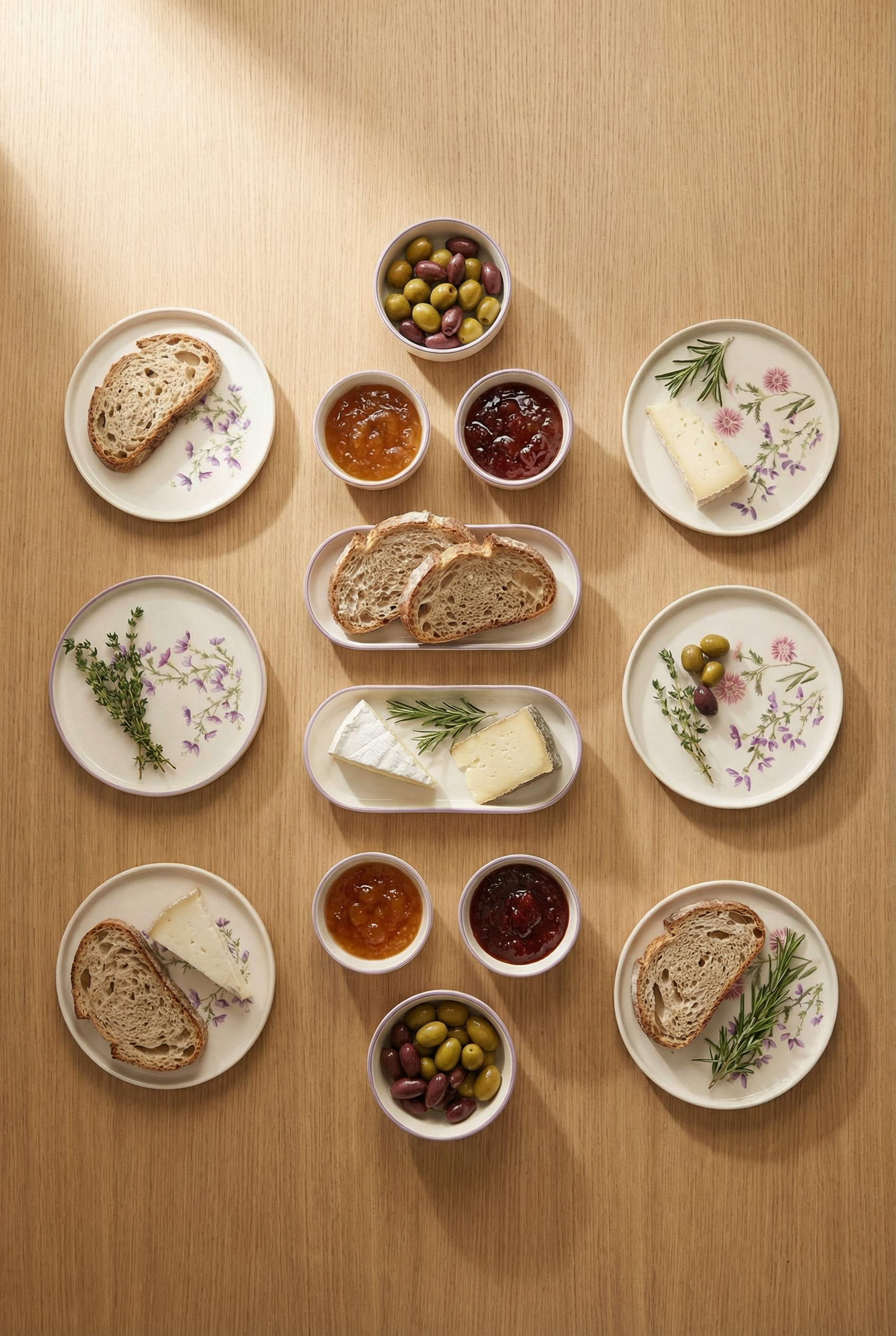 Garden Serisi 14 Parça 6 Kişilik Kahvaltı Takımı