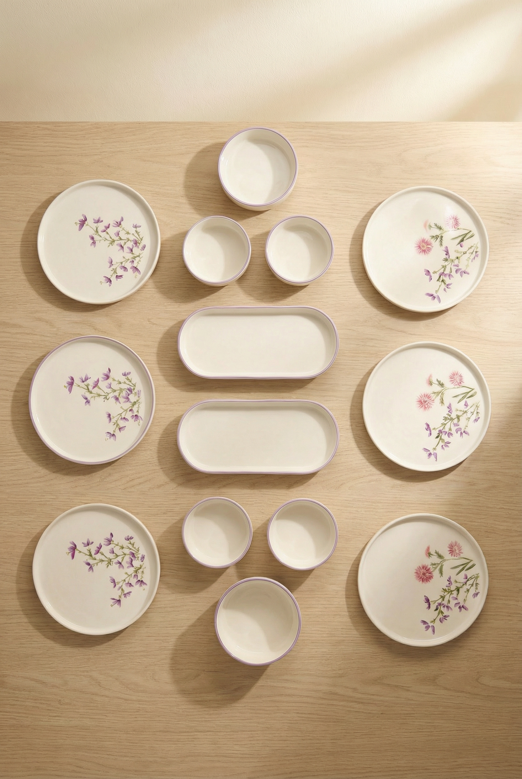 Garden Serisi 14 Parça 6 Kişilik Kahvaltı Takımı