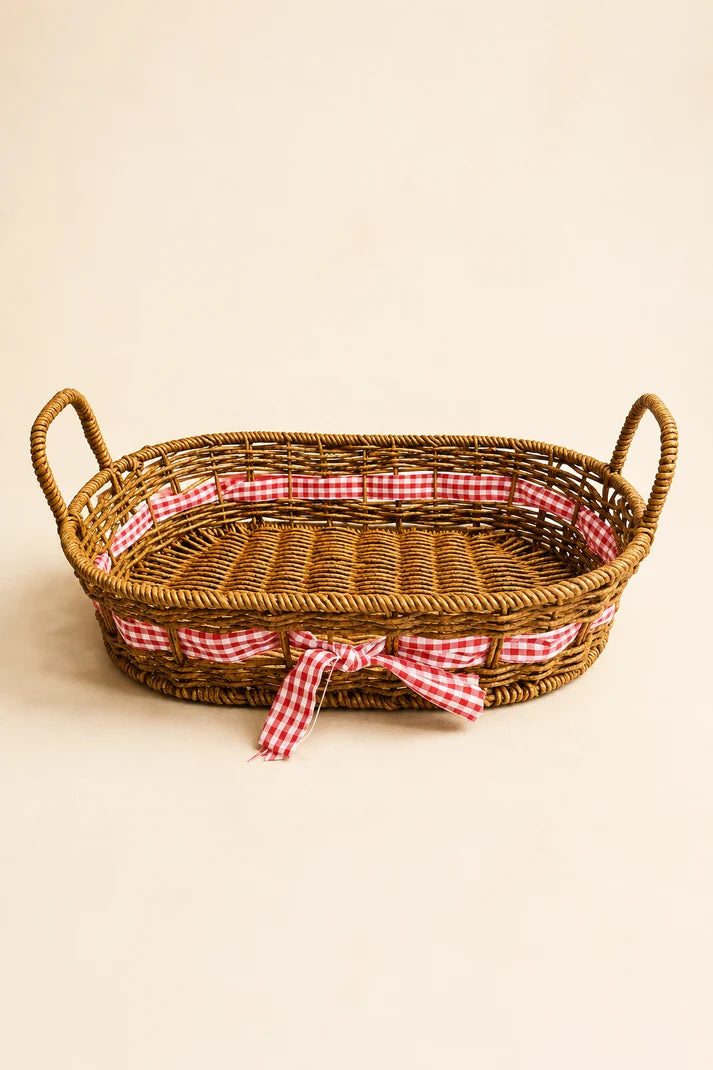 Eliz Rattan Oval Sepet