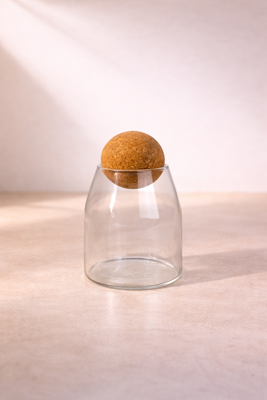450 Ml - Mantar Top Kapaklı Cam Kavanoz - 10 Cm