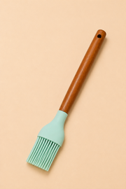 27 Cm Bambu Saplı Silikon Yumurta Fırçası - Yeşil