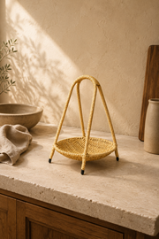Dekoratif Rattan Sepet - Açık Renk