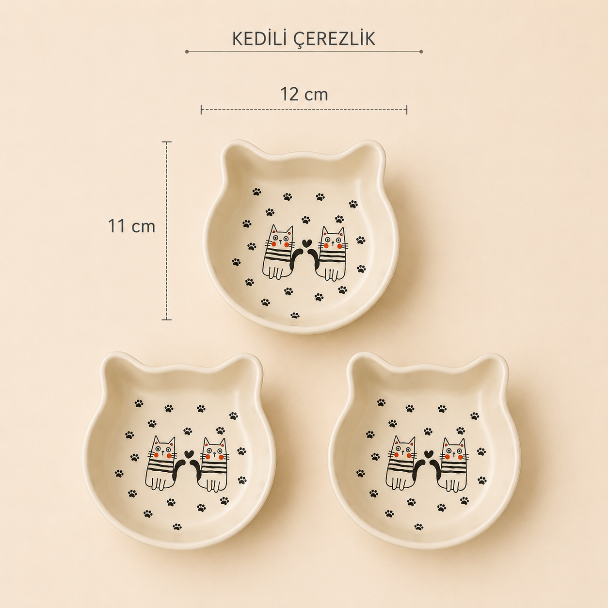 3'lü Pati Çerezlik (12x11 Cm)