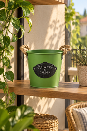 Garden Metal Saksı - Yeşil