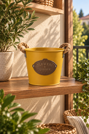 Garden Metal Saksı - Sarı