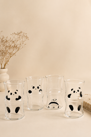4'lü Panda Cam Bardak 420 Ml