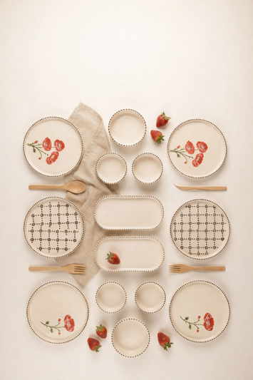 Gelincik Serisi 14 Parça 6 Kişilik Kahvaltı Takımı