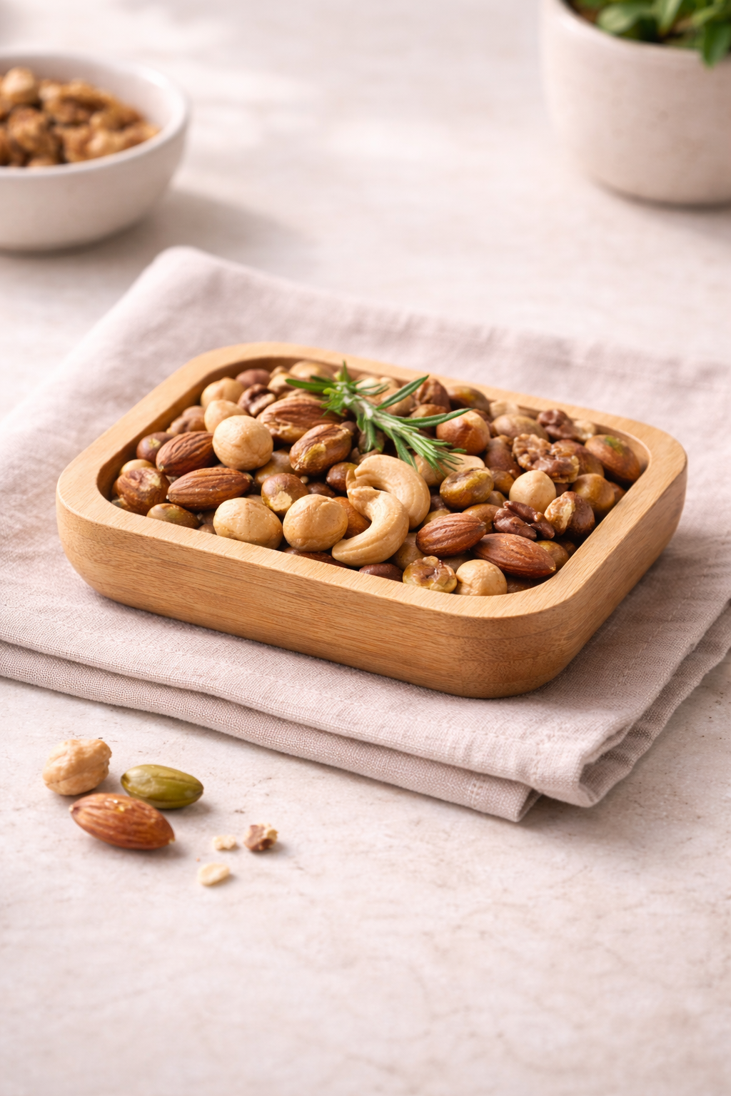 13 cm Bambu Çerezlik – Dikdörtgen Mini Sunumluk