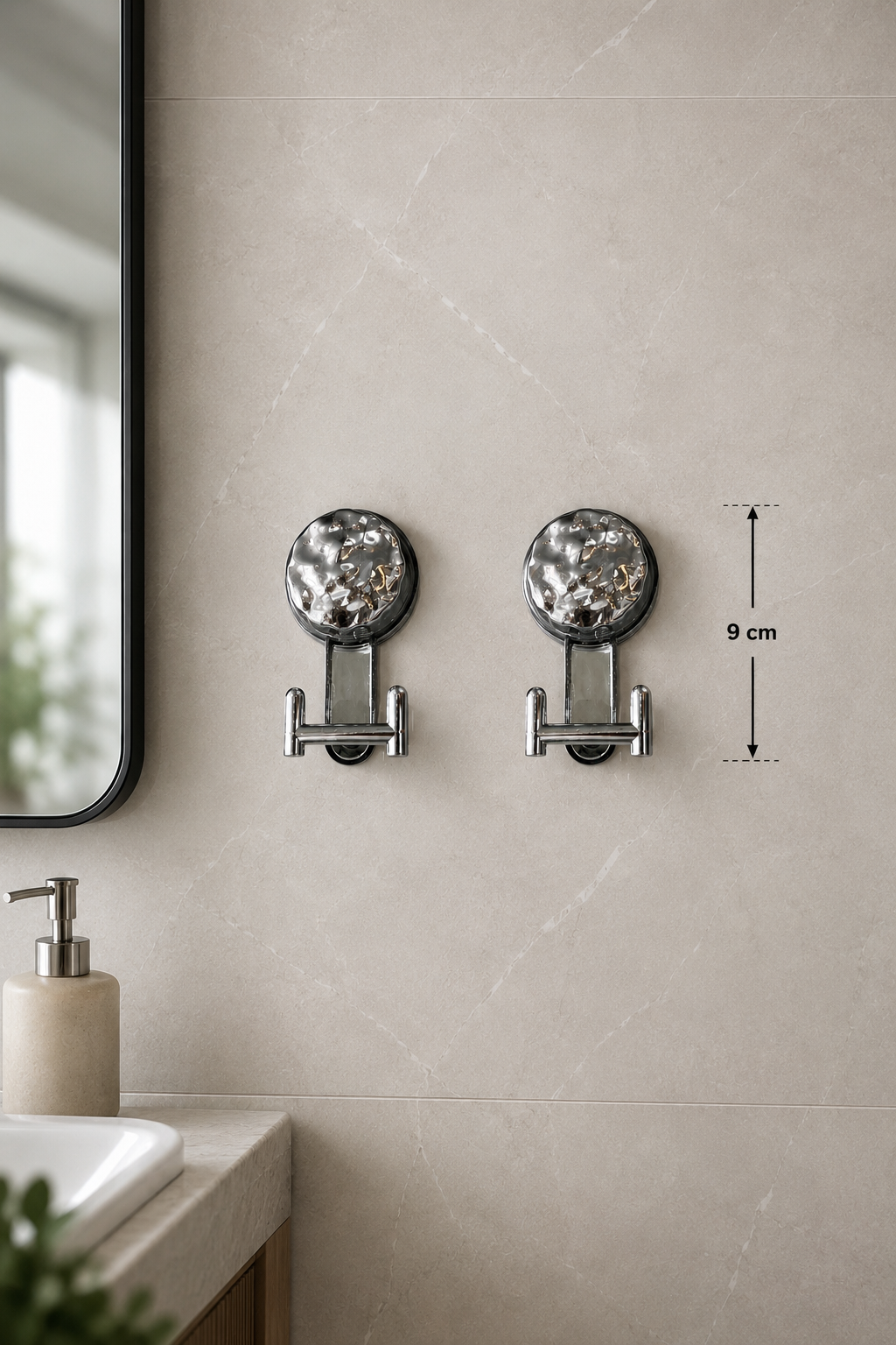 2'li Banyo Duvar Askısı - Antrasit