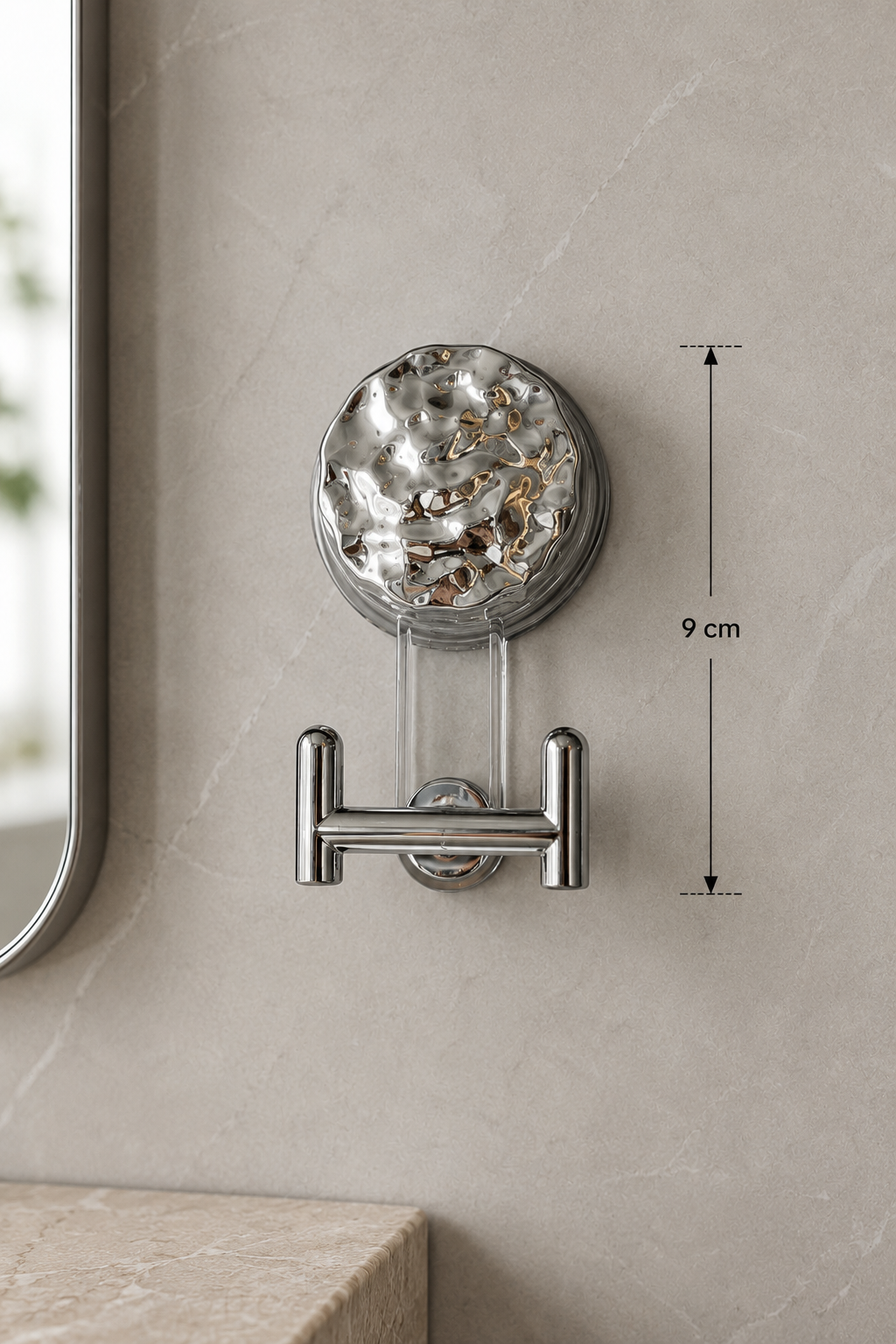 2'li Banyo Duvar Askısı - Şeffaf
