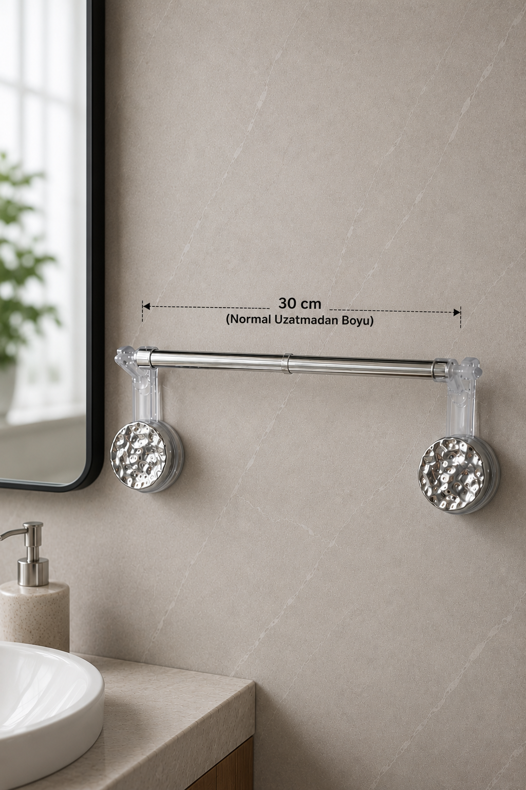Ayarlanabilir Banyo Havluluk - Şeffaf