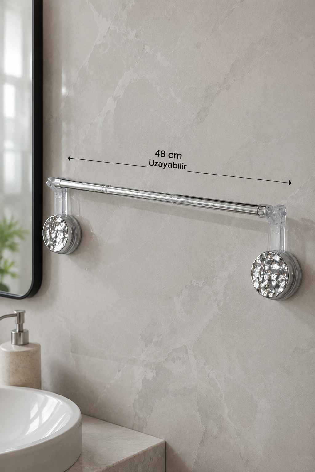 Ayarlanabilir Banyo Havluluk - Şeffaf
