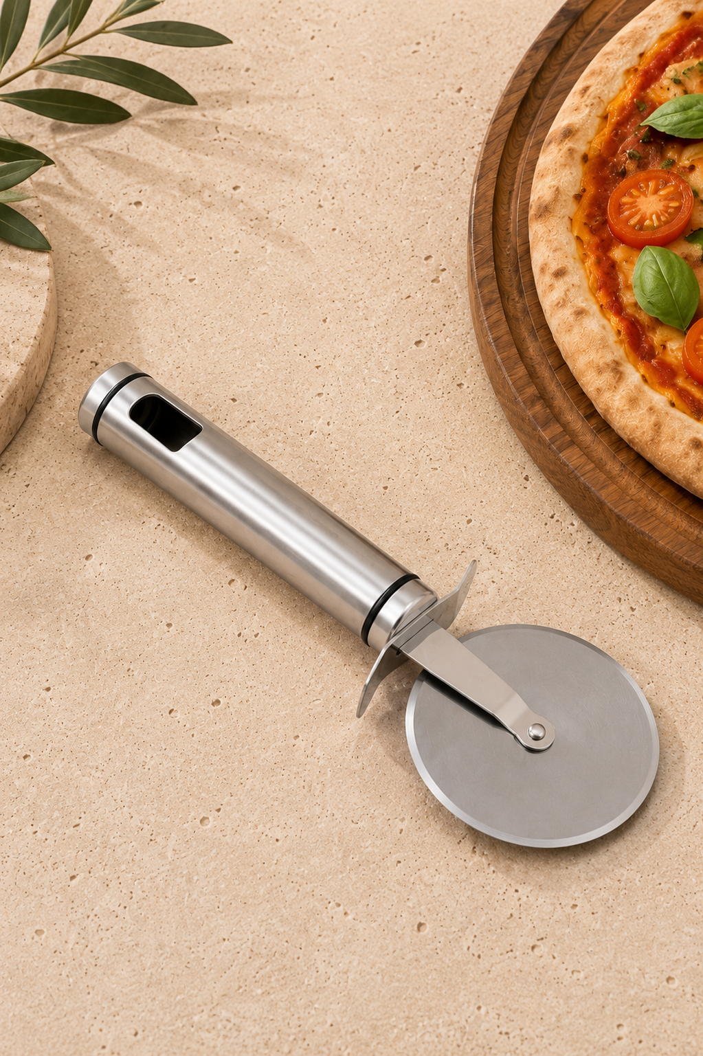 Paslanmaz Çelik Pizza Bıçağı 21 Cm