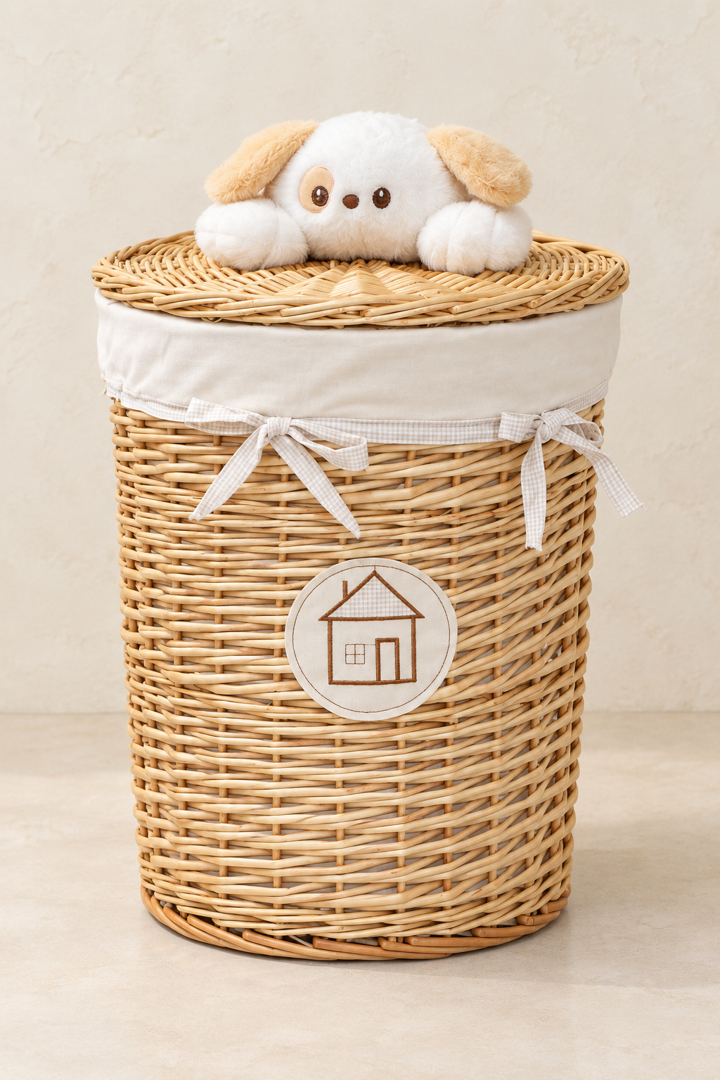 Bamboo Bear's Ear -4'lü Bezli Hasır Sepet - 6. görsel