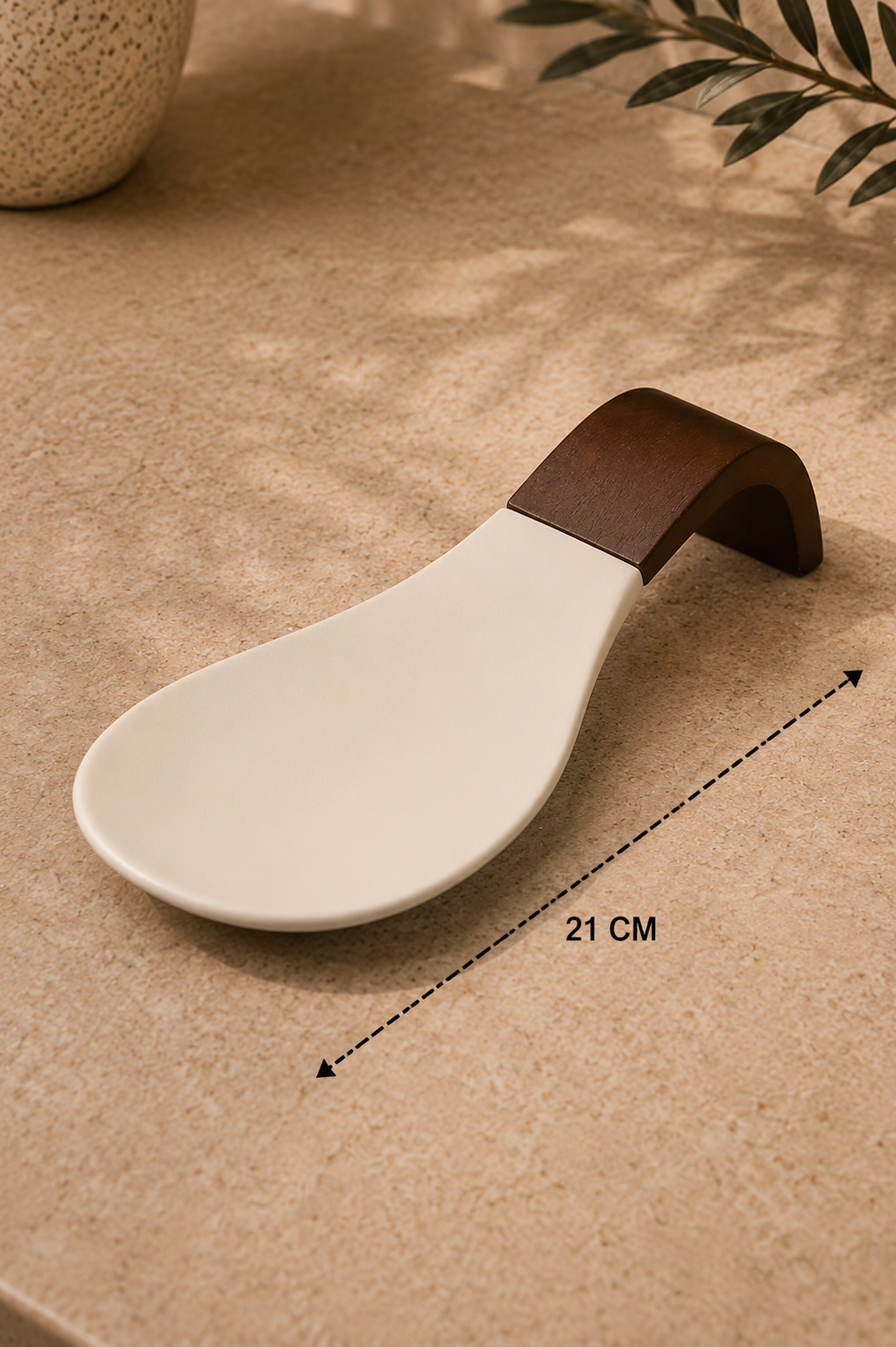Akasya Saplı Tezgah Üstü Silikon Kaşıklık - 20 Cm