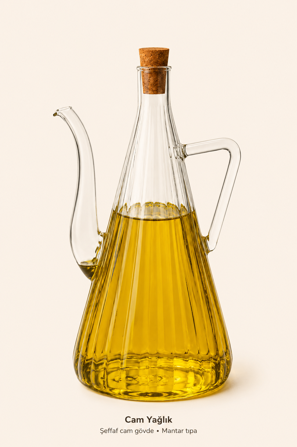 750 Ml İbrik Model Borosilikat Cam Yağlık