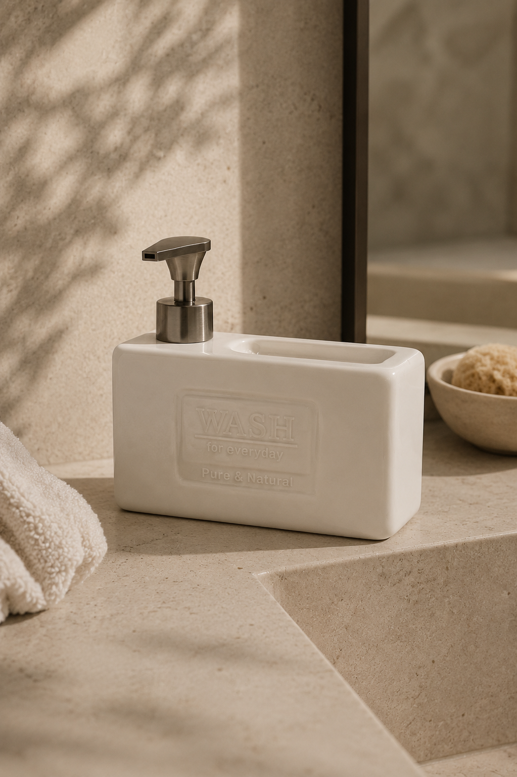 Wash Porselen Sıvı Sabunluk - 19 Cm