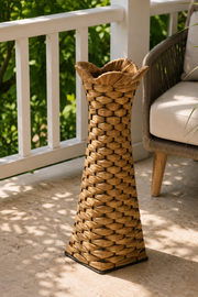 Rustic Hasır Vazo - Açık Kahve 50 Cm