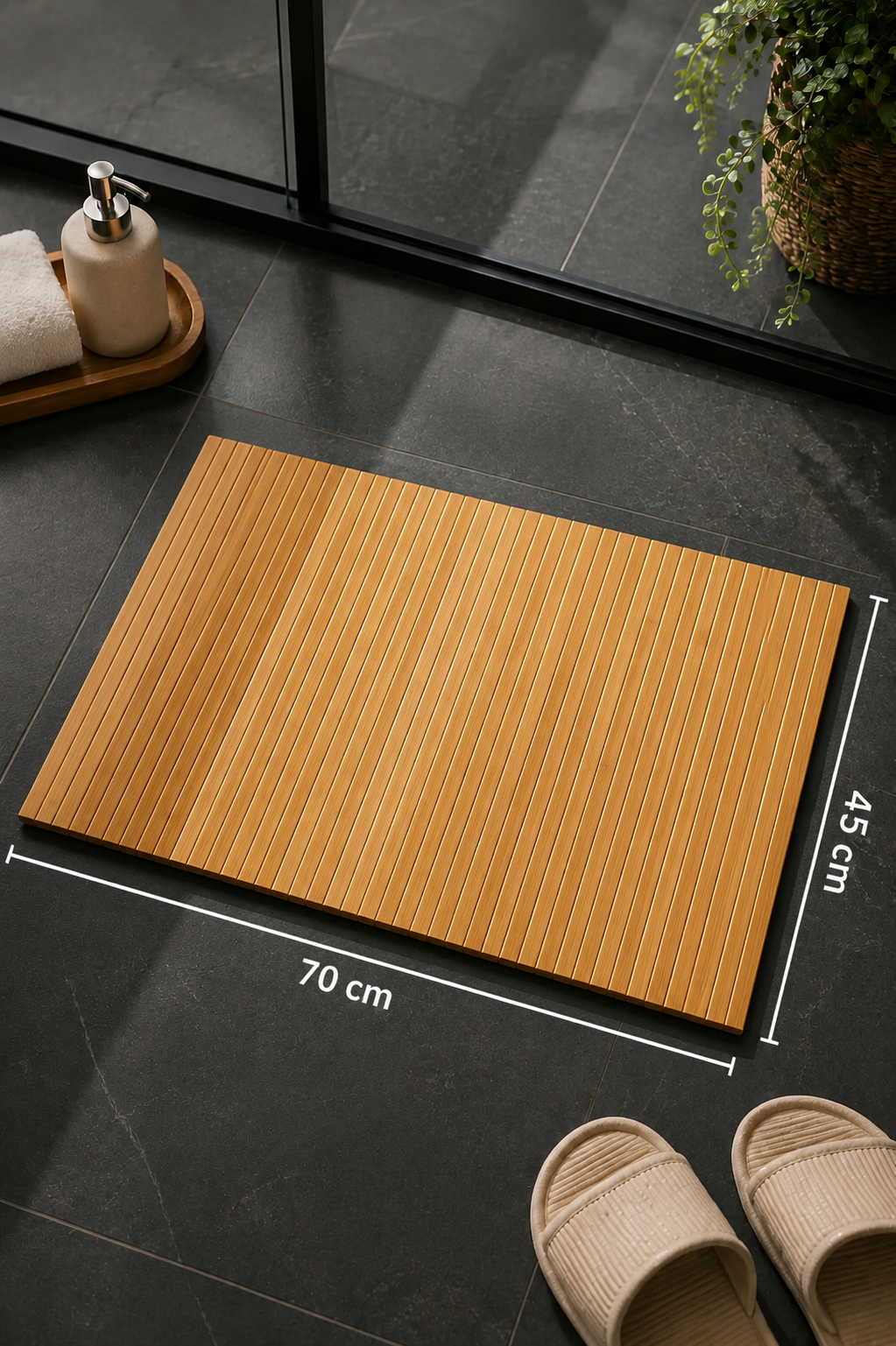 Bambu Banyo Matı (45x70 Cm)