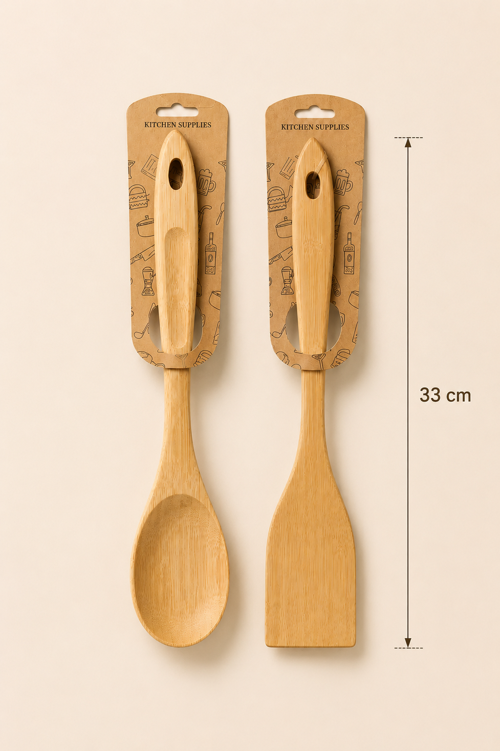 2'li Bambu Kaşık Spatula Seti