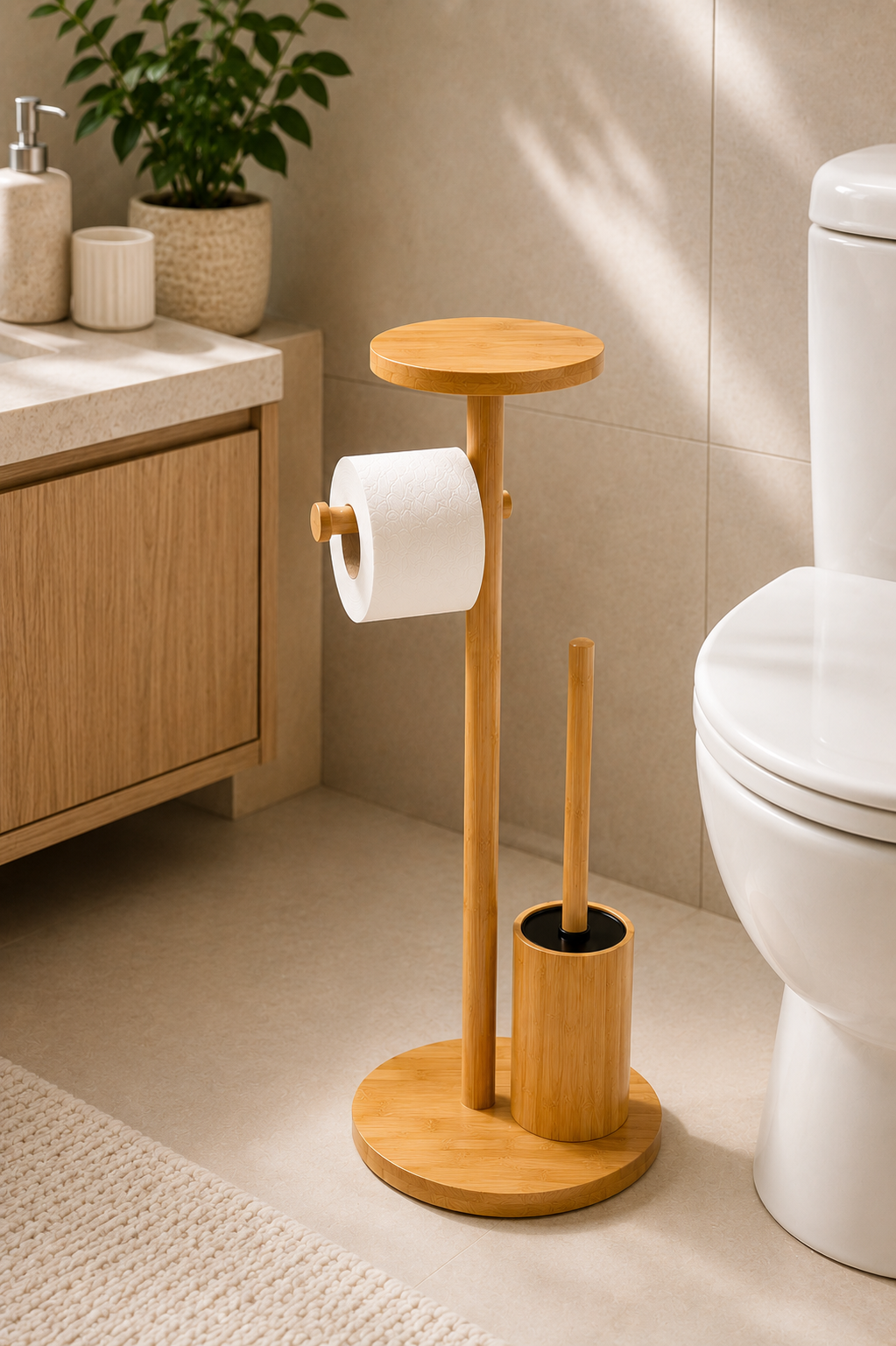 Bambu Tuvalet Yanı Organizer