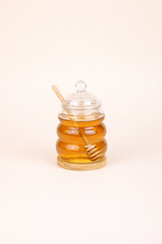 Kaşıklı Cam Bal Kavanozu - 480 ML
