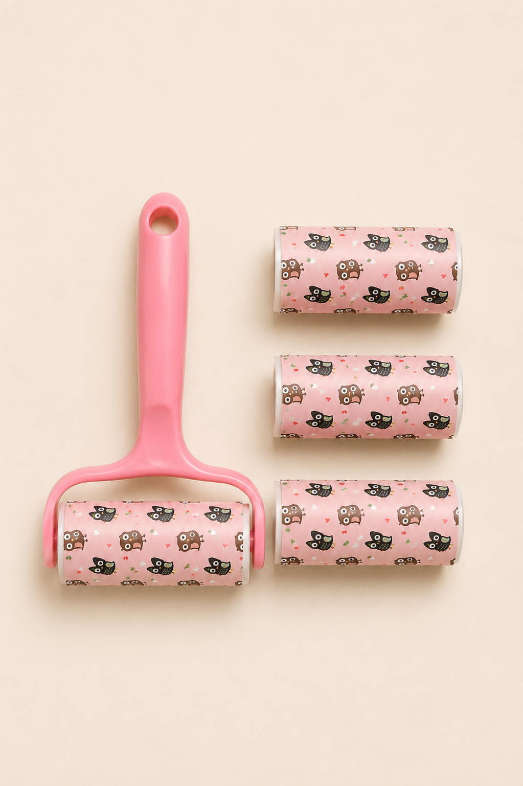 3 Yedekli Tüy Toplayıcı Pembe
