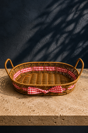 Fiyonk Rattan Oval Sepet (28x19x7 Cm)