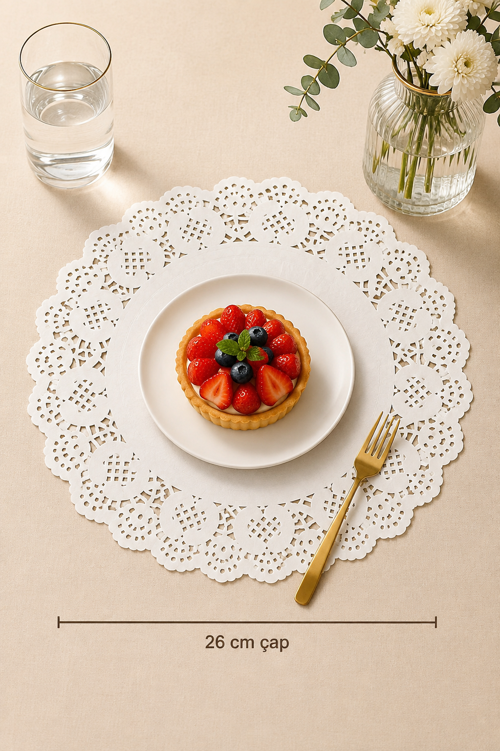 100'lü Dantel Sunum Kağıdı 26 Cm