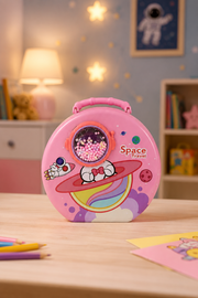 Space Travel Metal Şifreli Çocuk Kumbara - Pembe