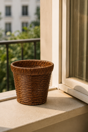 Botanica Rattan Saksı - Koyu Renk