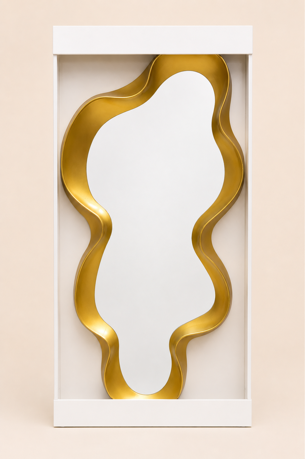 Dekoratif Duvar Aynası-Eskitme Gold 100*50 Cm