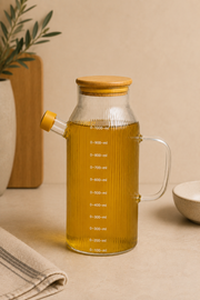 1 Litre Borosilikat Cam Yağdanlık