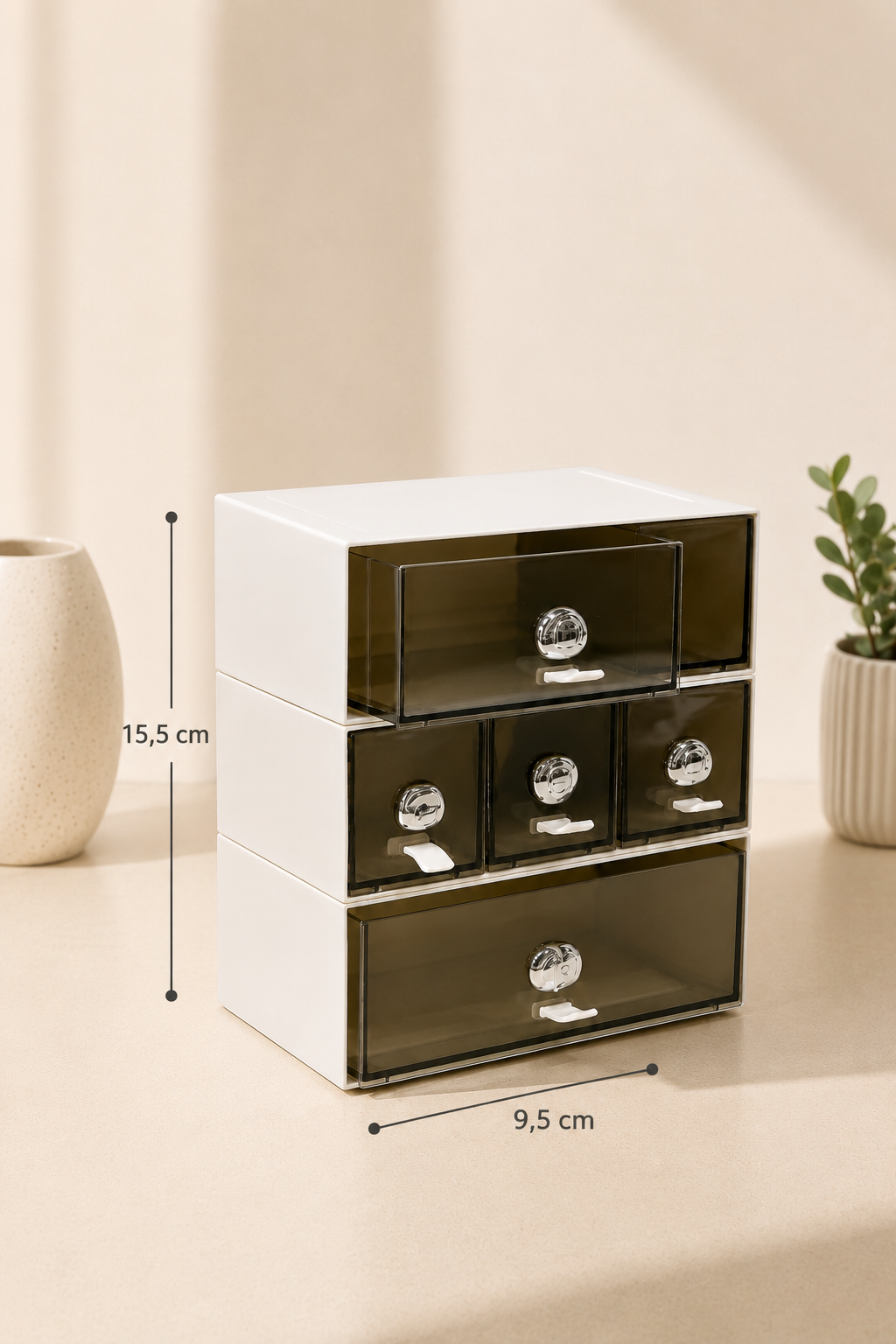 3 Parça Fonksiyonel Organizer & Takı Kutusu