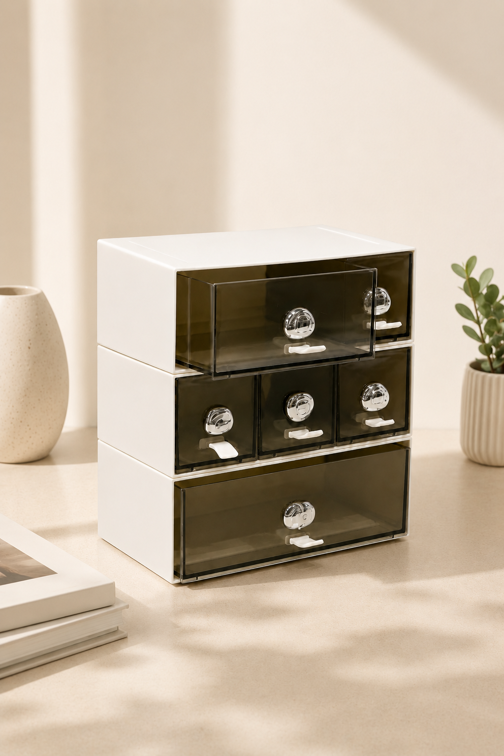 3 Parça Fonksiyonel Organizer & Takı Kutusu