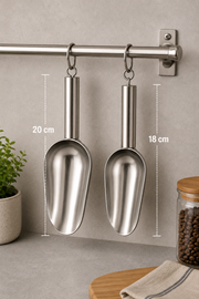 2'li Paslanmaz Çelik Kaşık & Kürek  18 - 20 Cm