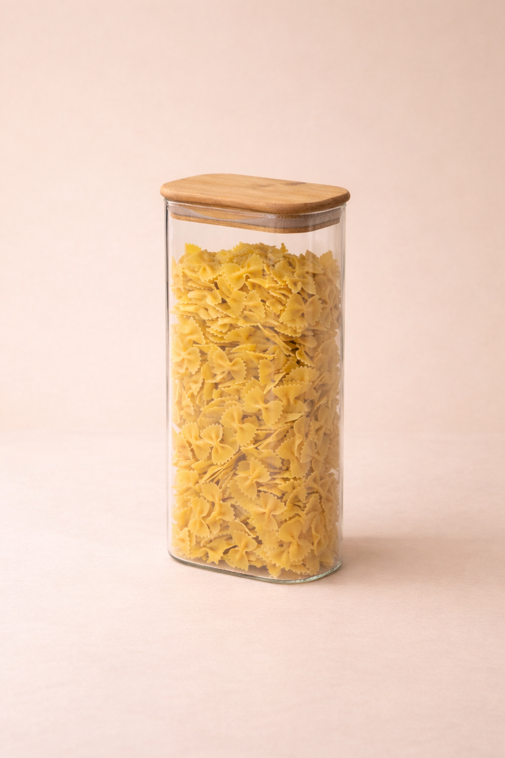 1500 Ml Bambu Kapaklı Cam Kavanoz - 22 Cm