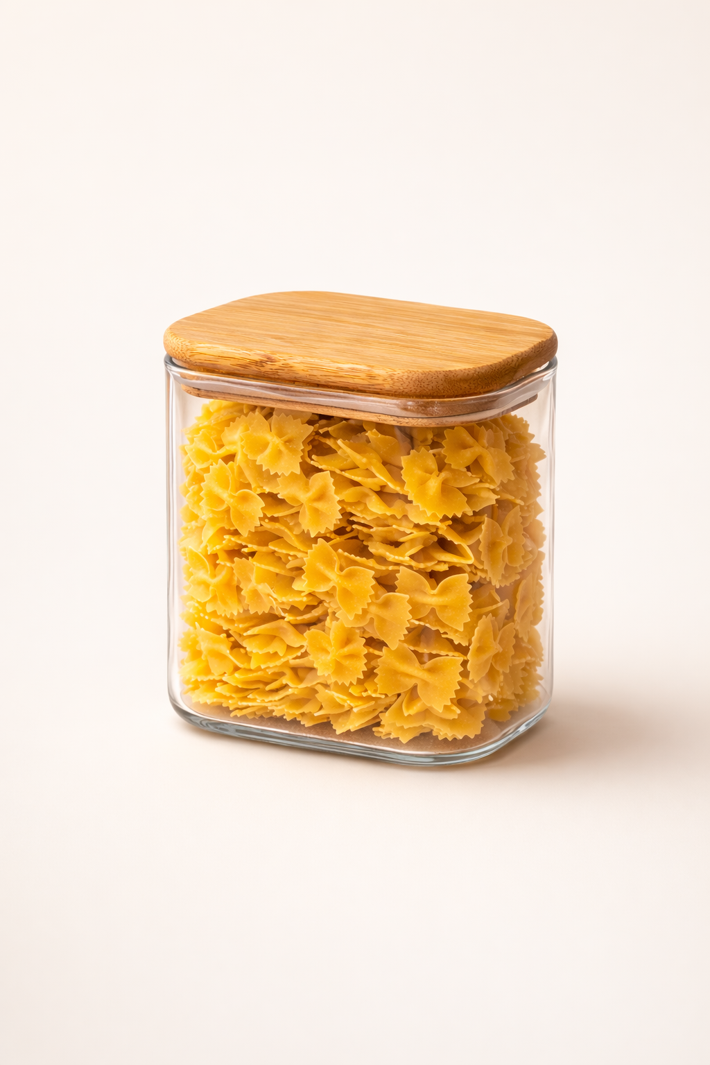 720 Ml Bambu Kapaklı Cam Kavanoz - 10 Cm