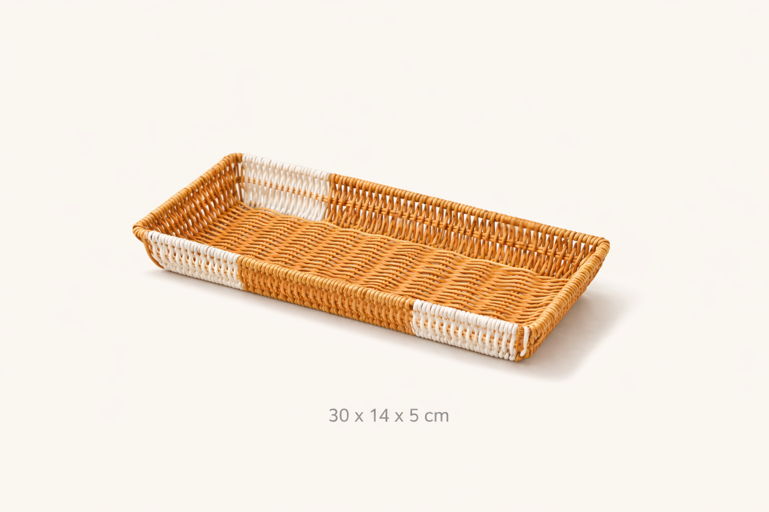 Dikdörtgen Rattan Sepet & Organizer (30x14x5 Cm)