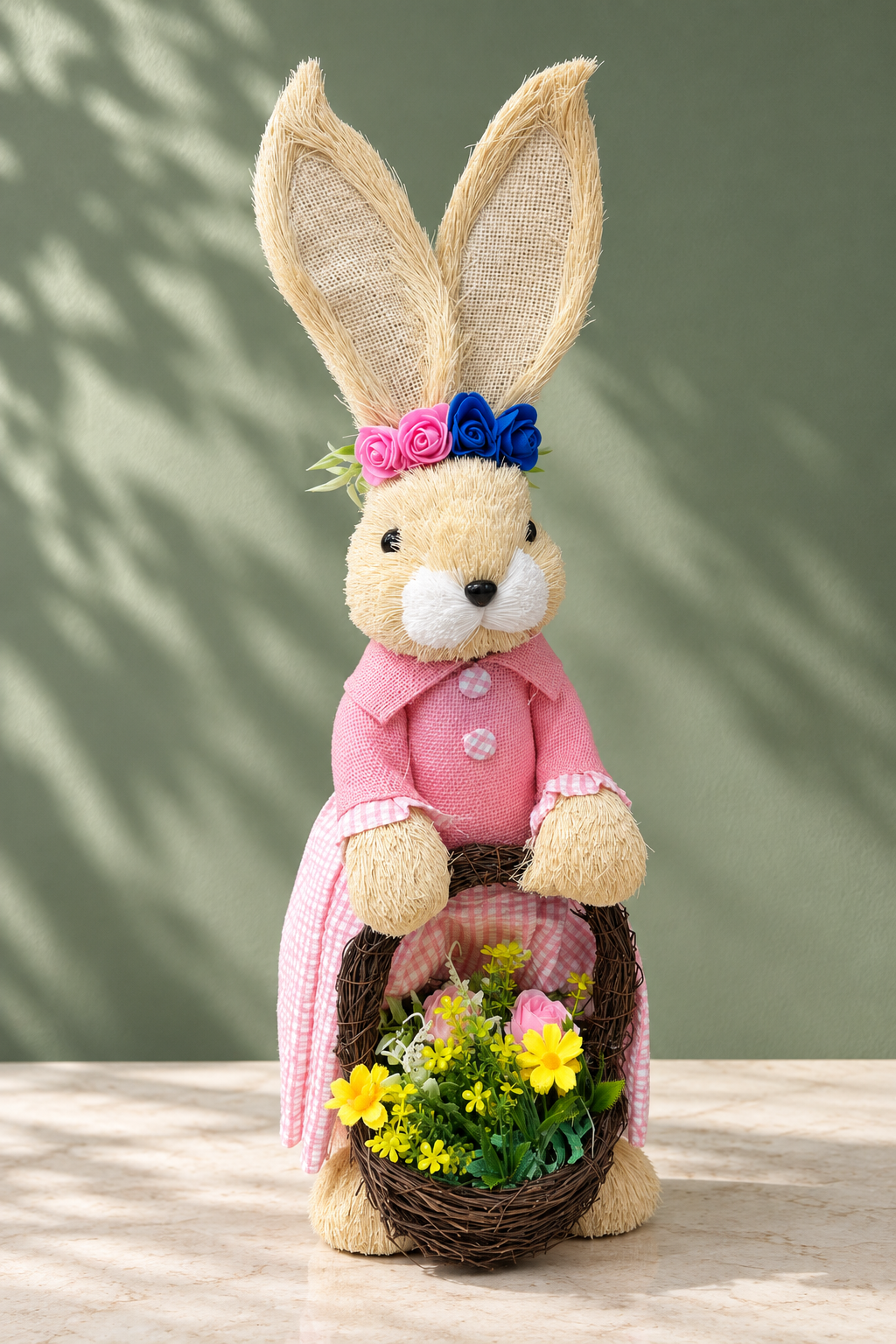 Pıtırcık Tavşan Biblo - Pembe Hası Polyester 60 Cm