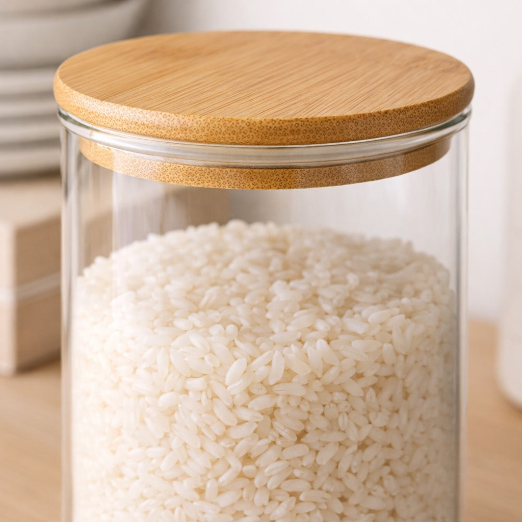 2’li Bambu Kapaklı Borosilikat Cam Kavanoz Seti – 1700 ML & 1000 ML