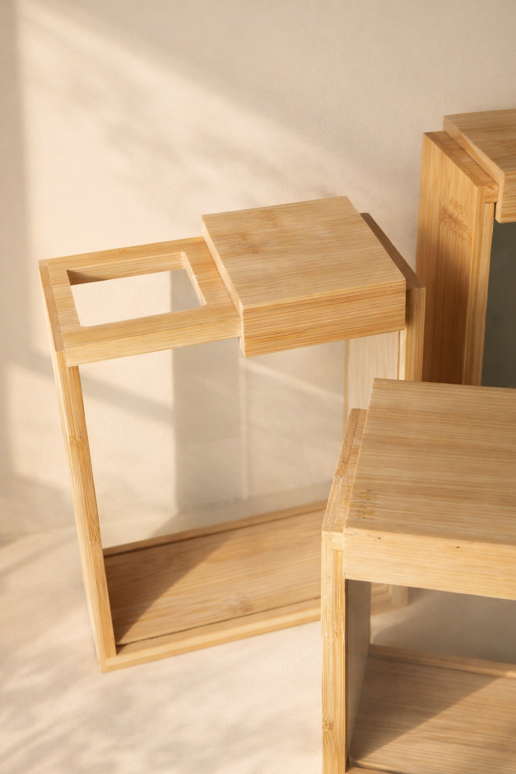 Wood Chef 3'lü Bambu Erzak Saklama Kabı ( 2000 Ml, 1650 Ml, 1400 Ml )