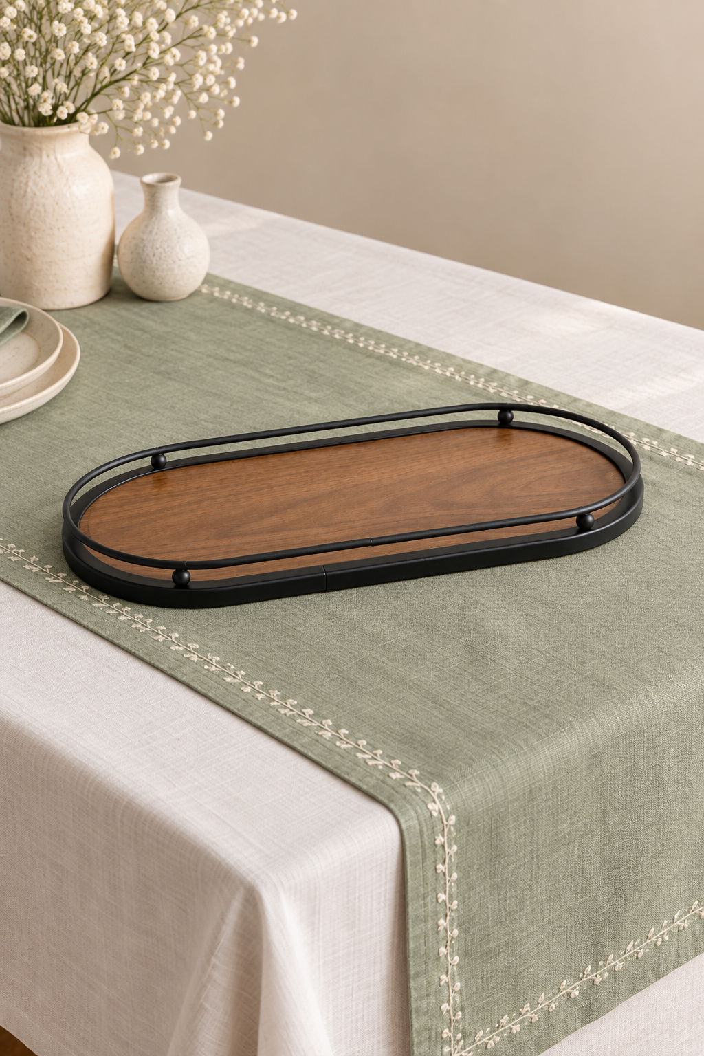 Belgrad Oval Sunumluk (27x13 Cm)