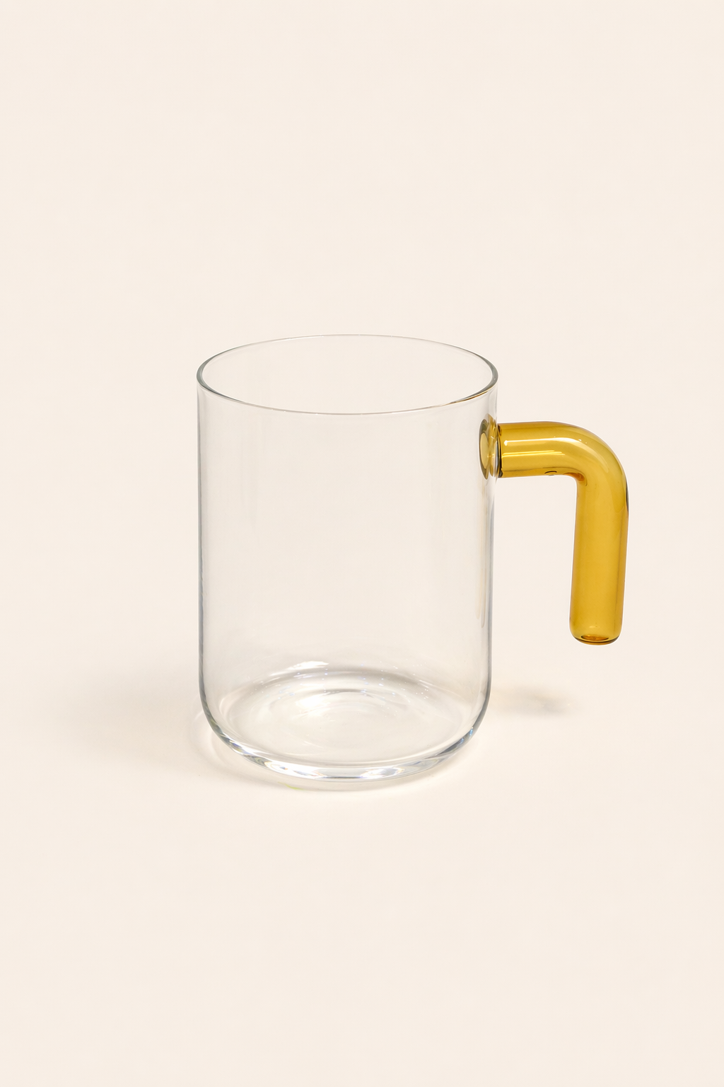 Pure Renkli Kulplu Kupa Bardak 500 ML - Sarı