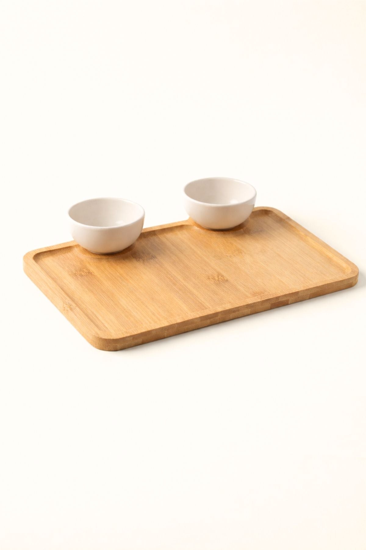 3 Parça Bambu Atıştırmalık & Sunum Seti