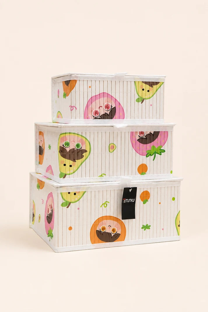 3'lü Bambu Organizer Sepet - Çocuk