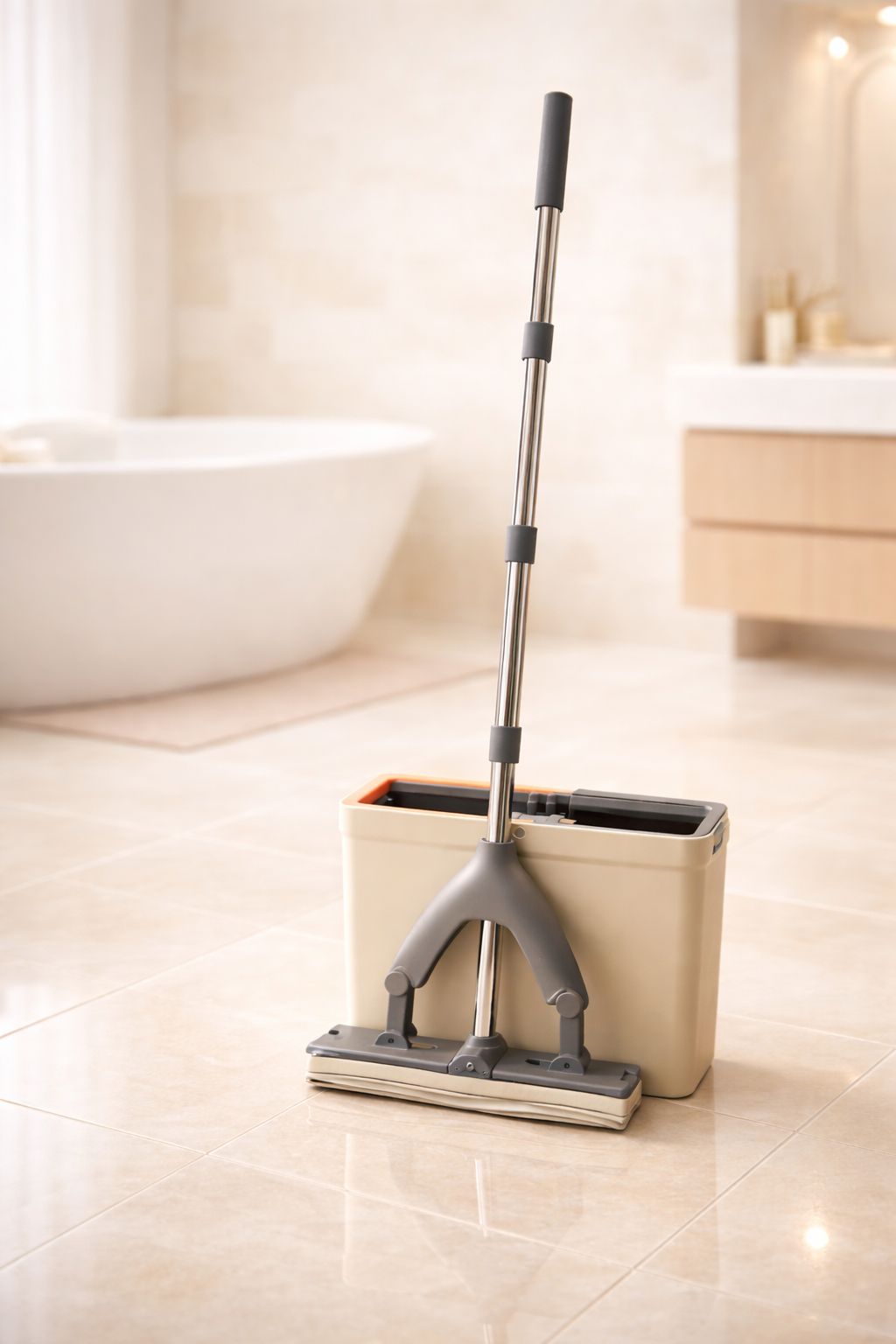 Süngerli Sıkmalı Slim Mop