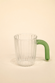 Ribera Renkli Kulplu Kupa Bardak 500 ML - Yeşil