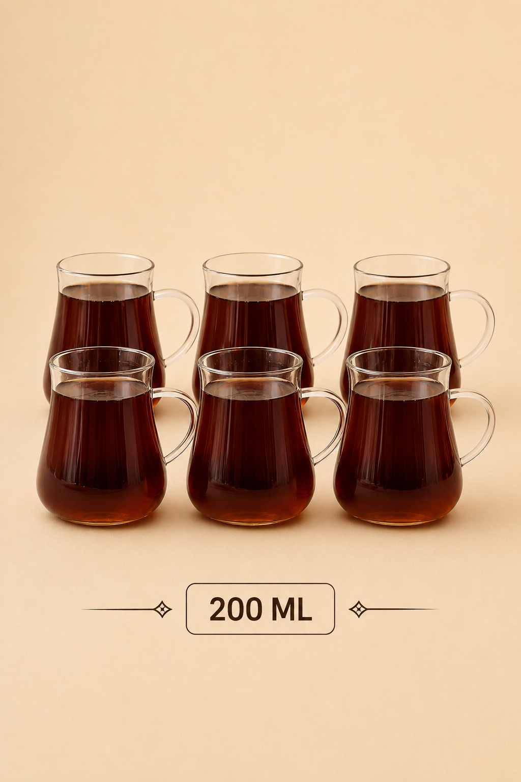 6’lı Cam Çay Bardağı Seti 200 Ml