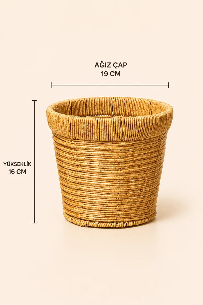 Botanica Rattan Saksı - Açık Renk